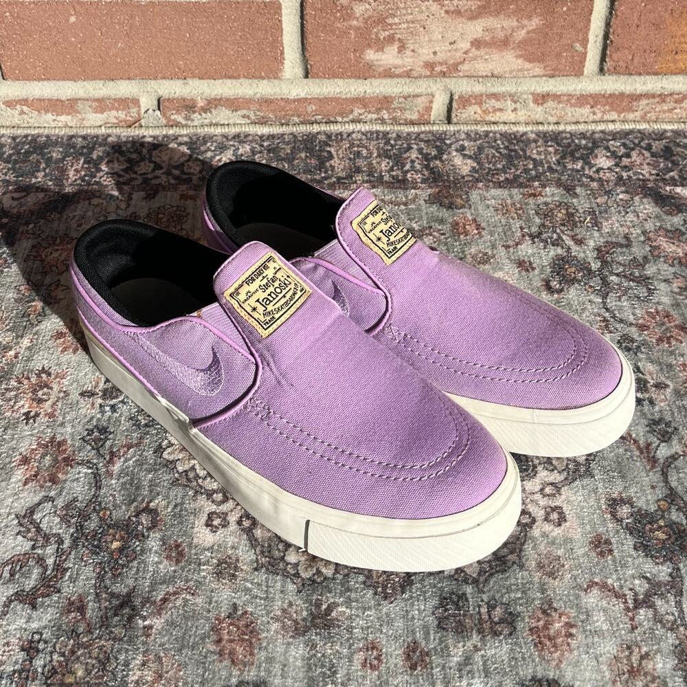 Nike SB Stefan Janoski Slip On / Youth 5.5 / Canvas Skate Shoes Violet Purple - Picture 4 of 13